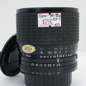 95% New Sigma 35-70mm F2.8-4 手動鏡頭, 深水埗門市可購買