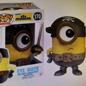 全新壞蛋掌門人大眼仔迷你兵團海盜funko pop 169 170 公仔模型 New minions eye ma...