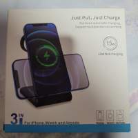 3-in-1 Fast wireless Charger 15w fast charging