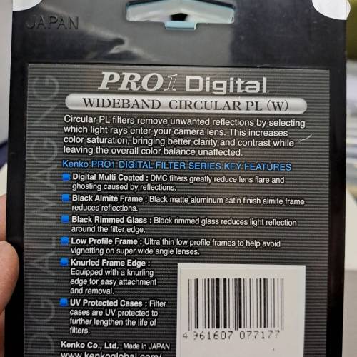 超薄 LPF kenko Pro 1 Digital  circular polariser CL PL