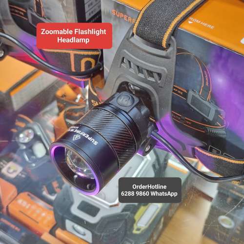 神火可變焦距頭燈10w. 黃光/白光.任揀 SuperFire Zoomable Headlamp. USB-C 直接充電