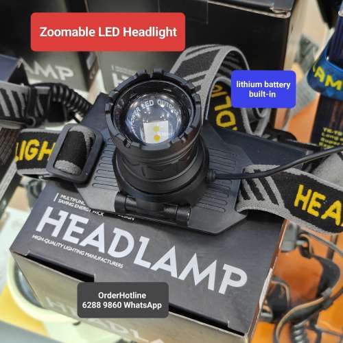 神火可變焦距頭燈10w. 黃光/白光.任揀 SuperFire Zoomable Headlamp. USB-C 直接充電