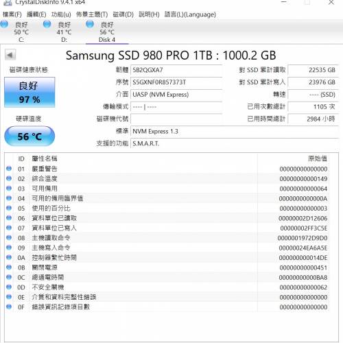 1TB Nvme SSD 三隻 Samsung 980 Pro , HP EX950 , Micron ( 不散賣 )