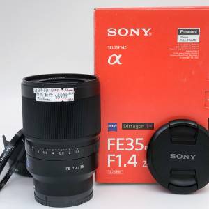 99% New Sony FE 35mm F1.4 ZA自動對焦鏡頭, 深水埗門市可購買