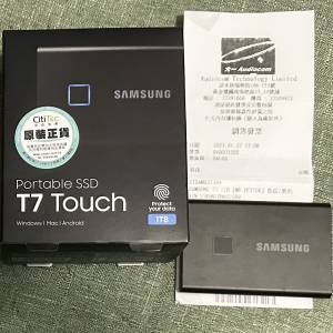 行貨 三年保用 Samsung Portable SSD T7 Touch 1TB 指紋保護固態硬碟