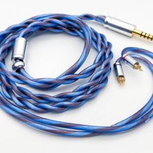 BS Audio 2絞 極粗銅銀混編  4.4mm-0.78mm CM頭升級線