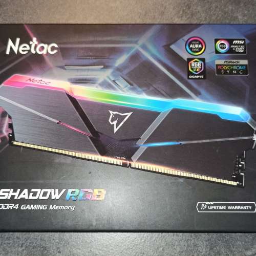 16GB 低延遲 RGB DDR4 XMP-3600 CL18-22-22