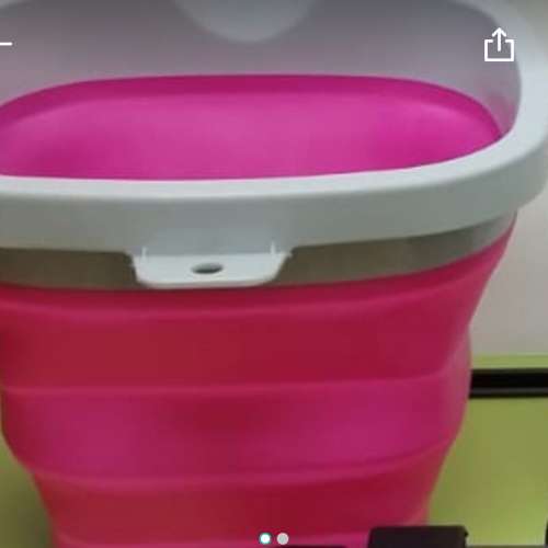 易攜洗車釣魚露營摺疊式水桶（9.5吋高x 8 吋）collapsible easy carry foldable ca...