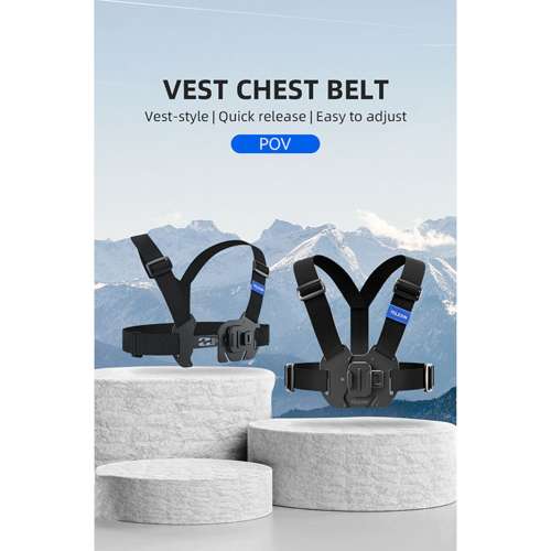 TELESIN Chest Belt For GoPro Hero 12 Black / 11 Black / 10 Black / 9 Black