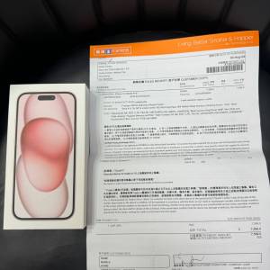 全新未開封 香港行貨 iPhone 15 256GB 粉紅色 香港行貨 有豐澤單 蘋果一年保養 自用...