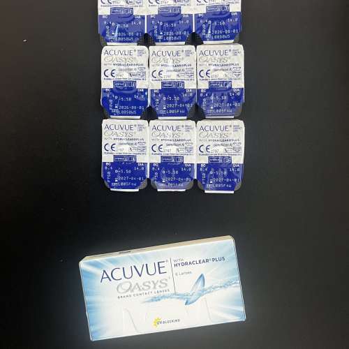 Acuvue 隱形眼鏡 Oasys — 550度近視 x 15 Lenses (一盒6隻全新未開盒 + 9隻散裝有盒)