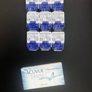 Acuvue 隱形眼鏡 Oasys — 550度近視 x 15 Lenses (一盒6隻全新未開盒 + 9隻散裝有盒)