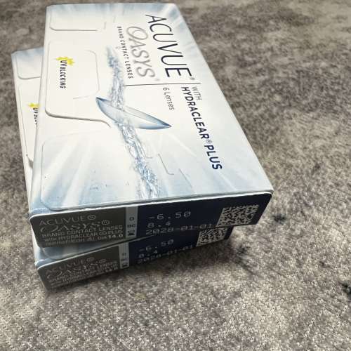 -6.50 BC8.4 隱形眼鏡 Acuvue Oasys 總共 10 隻 (一盒全新未開盒 + 其餘散裝有盒)