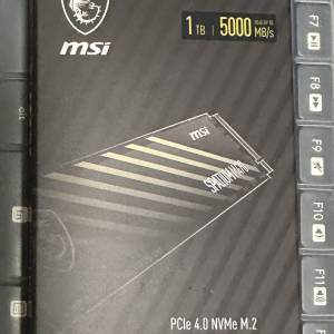 全新 MSI Spatium M470 1TB PCIe 4.0 NVMe m.2