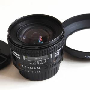 Nikon AF 20mm f2.8 AF Nikkor Japan 附原廠 HB-4 Hood 95% new