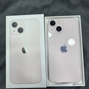 99%New iPhone 13 Mini 128GB 粉紅色 香港行貨 全套有盒 電池效能92% 自用首選超值