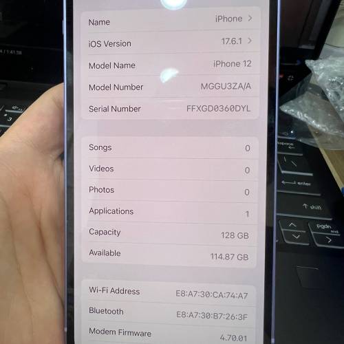 iPhone 12 128gb 紫色 港版行貨雙卡