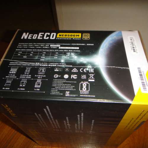 全新 Antec NeoECO Gold Modular 850W 80Plus Gold 金牌 火牛 全模組 保養期內