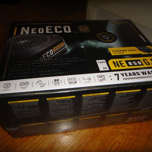 全新 Antec NeoECO Gold Modular 850W 80Plus Gold 金牌 火牛 全模組 保養期內
