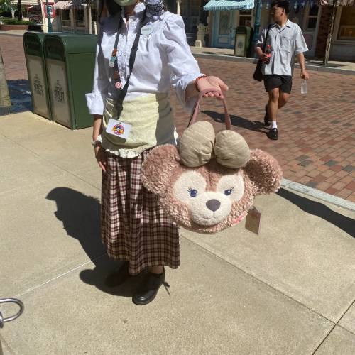 全新-Duffy and friends香港迪士尼樂園Shellie  may玫玫大頭袋大包大袋 大臉包包包...