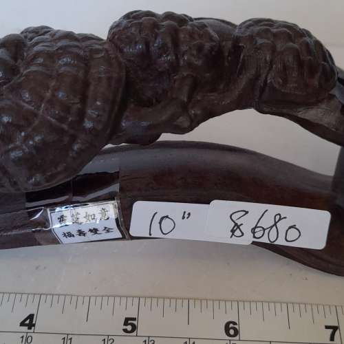 沉香木雕擺件，單一款價錢如照片顯示，一手三款，包括一對大象一套靈芝，一個觀音。...