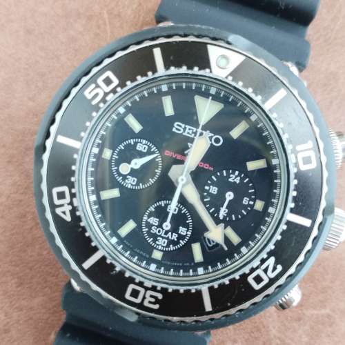 Seiko Solar Tuna Chrono 潛水計時太陽吞（新換充電池，46mm）