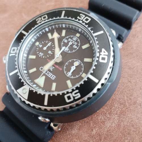 Seiko Solar Tuna Chrono 潛水計時太陽吞（新換充電池，46mm）