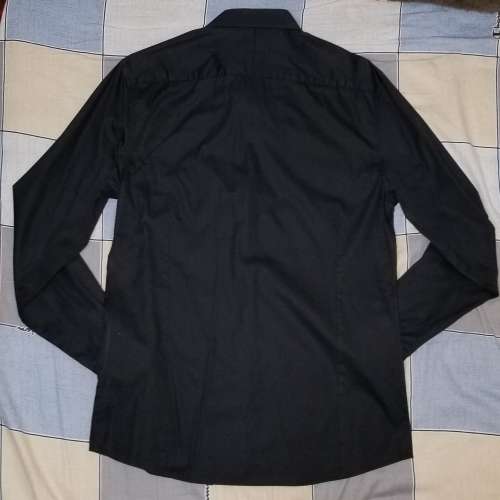 AT-20 Black Shirt 長袖黑色襯卹衫 Ultra Slim Fit 修身 Size 170/96A 碼