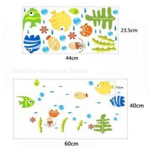 家居裝飾 櫃門 窗 牆壁貼 DIY 自由拼貼 環保防水 - 兔子 水族世界 枝上貓頭鷹