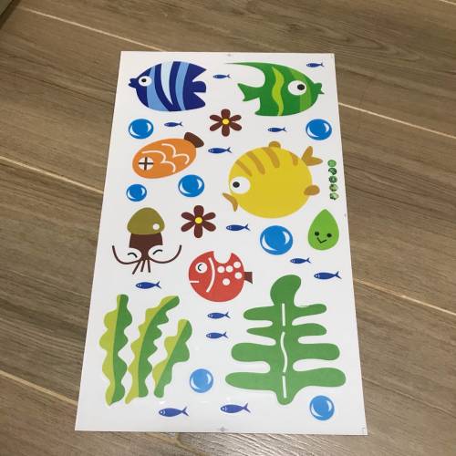 家居裝飾 櫃門 窗 牆壁貼 DIY 自由拼貼 環保防水 - 兔子 水族世界 枝上貓頭鷹