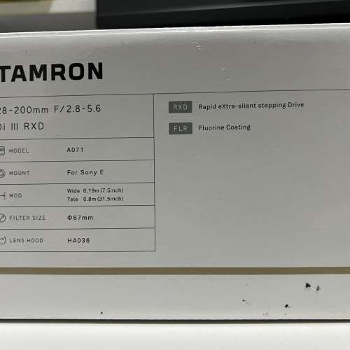 Tamron 28-200行貨，Sony E mount，副廠遮光罩