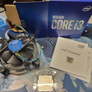 Intel i3-10100 盒裝連原裝散熱器 LGA1200