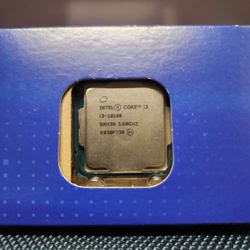 Intel i3-10100 盒裝連原裝散熱器 LGA1200