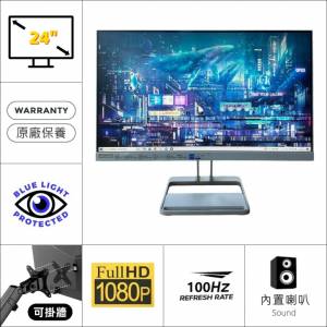 24" Lenovo L24i｜👀 FHD 100Hz｜✨原廠保養2026-07-17【👍🏼無邊框｜✔可掛牆｜🔊 ...