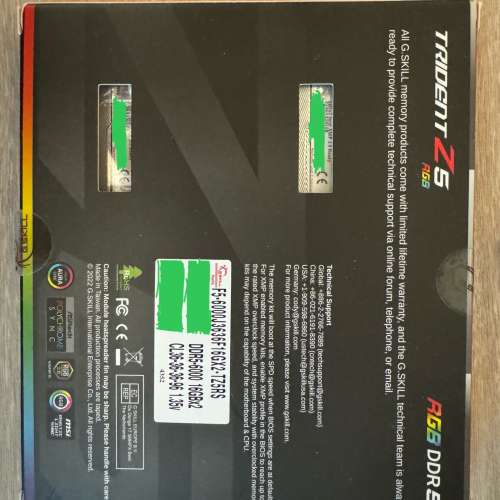 G Skill DDR5 6000hz CL36 32GB (16x2)