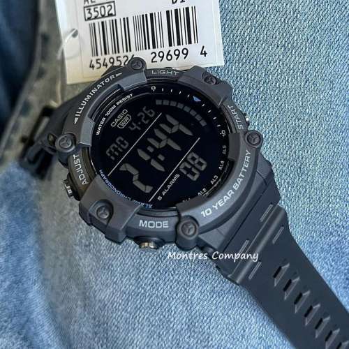 Montres Company 香港註冊公司 (28年老店) 卡西歐 灰色大錶徑 100米防水 AE-1500WH...