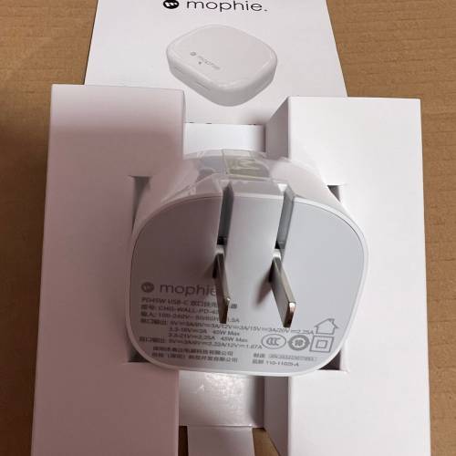 100%原裝全新Mophie PD45w雙 USB-C連接埠充電器（貨辨）（兩腳 插頭）去內地其他國...