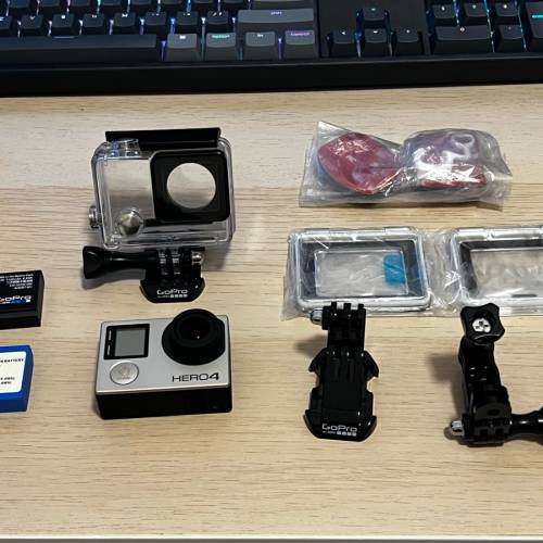 GoPro HERO 4 Silver 配件齊全 連 Gimbal 穩定器Feiyu-Tech G4 3 Axis