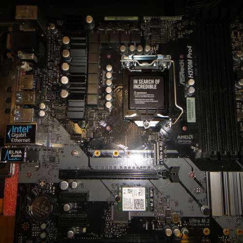 AsRock H370M Pro4 Matx主版 window11Pro Socket 1151 支援8、9代 CPU