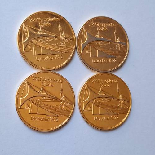 1972年慕尼黑奧運會紀念金幣4個