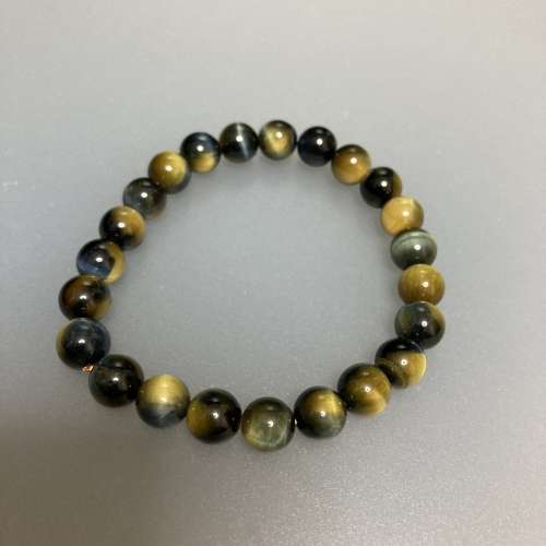 黃藍虎眼石 水晶手串 8mm