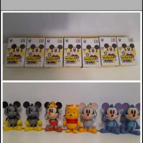 全新米奇老鼠小熊維尼鎖匙扣New disney mickey house winnie the pooh key ring