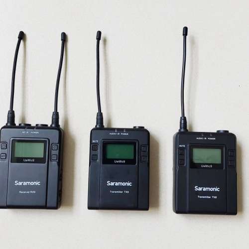 Saramonic UwMic9-HK, RX9+TX9+TX9, 兩發一收無線收音咪Mic