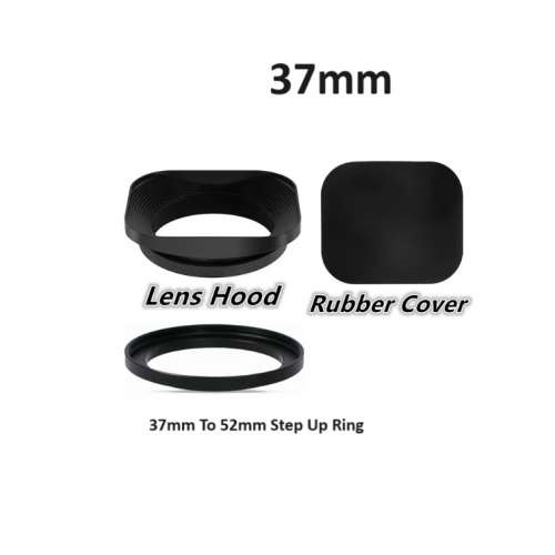 37mm Square Metal Screw-in Standard Lens Hood Set 方形金屬遮光罩 (連cap)