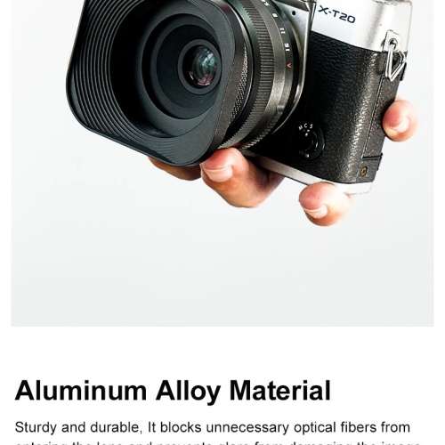 39mm Square Metal Screw-in Standard Lens Hood Set 方形金屬遮光罩