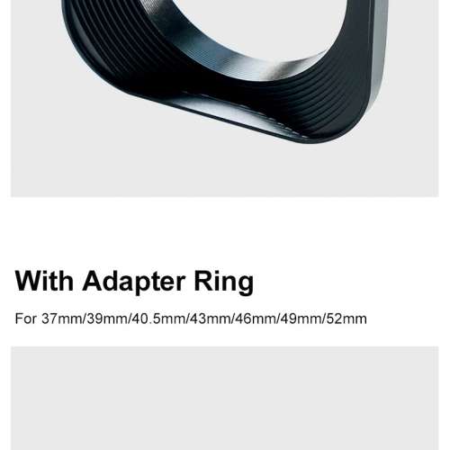 39mm Square Metal Screw-in Standard Lens Hood Set 方形金屬遮光罩