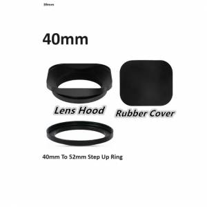 40mm Square Metal Screw-in Standard Lens Hood Set 方形金屬遮光罩