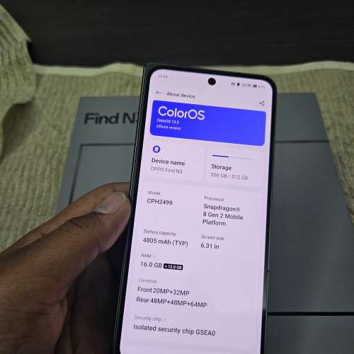 Oppo Find N3 16+512GB 香港行貨