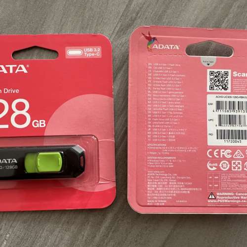 Adata 128GB USB-C USB 3.2 Drive 手指全新未用