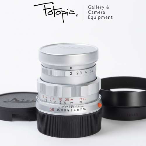 || Leica Summicron-M 50mm F2 - Silver / v4 / 50th Jahre with lens hood ||